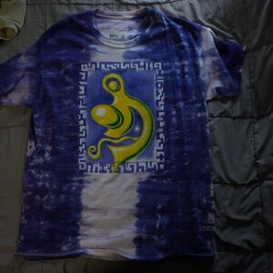 Wavy Ripple Graphic Tie Dye T Shirt